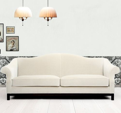 Klassisches Sofa - CASABLANCA - Larforma - Samt / beige / 3 Plätze