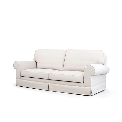 Klassisches Sofa - NAZARÉ - Larforma - Baumwolle / mit Kissen / weiß