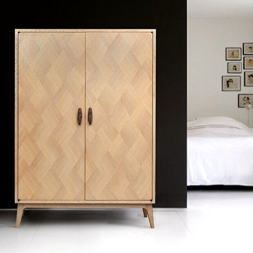 Moderner Kleiderschrank - AFONSO - Larforma - Massivholz / MDF / Sperrholz