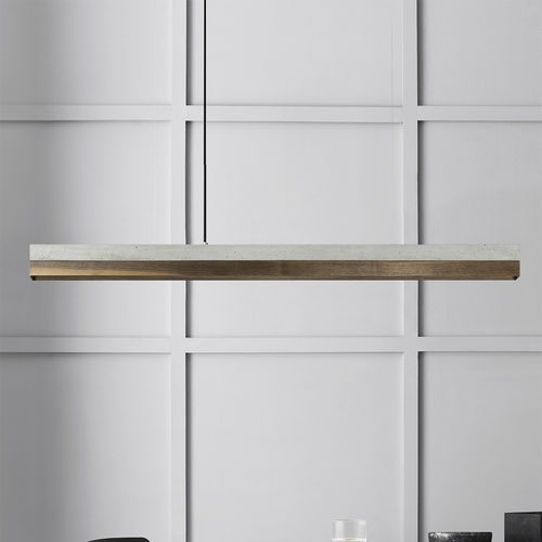 Hängelampe - [C-serie]nut - GantLights - Nussbaum / Beton / minimalistisches Design
