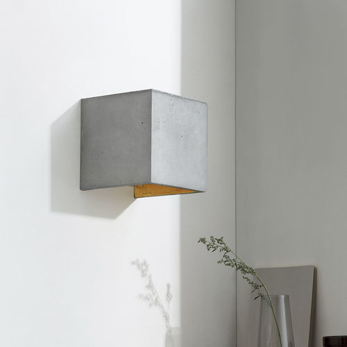 Wandleuchte / minimalistisches Design - [B3] - GantLights - für den Innenraum / Beton / in Würfelform