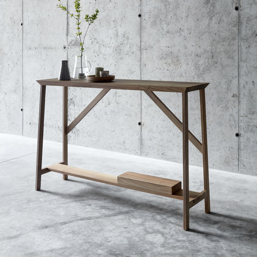 Moderner Konsolentisch - OLLA - Fioroni Design - Nussbaum / rechteckig / für Privatgebrauch
