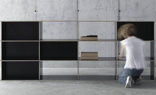 Modul-Bücherregal - J.M.B/4.3.2 - Fioroni Design - niedrig / modern / für Büro