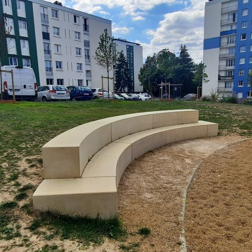 Moderne Bank - BANL1/2/3/4/5/6 - REPLIK - Beton / ohne Rückenlehne / mit Rückenlehne