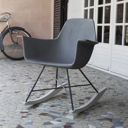 Moderner Stuhl - HAUTEVILLE - Lyon Béton - für Außenbereich / für den Innenraum / Beton