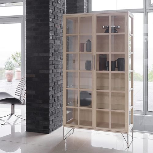 Moderne Vitrine - AK 2780 - Naver Collection - Glas / Eiche / Nussbaum