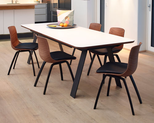 Moderner Tisch - GM 3400 Chess - Naver Collection - Corian® / Gestell aus pulverbeschichtetem Stahl / rechteckig