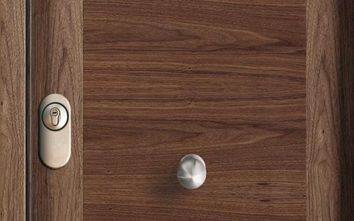 Tür für Innenbereich - H MODEL  - NORMA DOORS - Nussbaum / einflügelig / ohne Verglasung