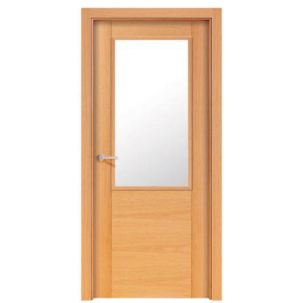 Tür für Innenbereich - GROOVED WHITENED - NORMA DOORS - Eiche / einflügelig / halbverglast