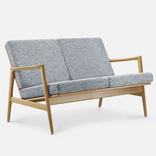 Modernes Sofa - STEFAN  - 366 Concept - Textil / Leder / blau
