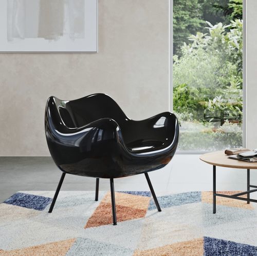 Moderner Sessel - RM58  - 366 Concept - Verbundwerkstoff / Glas / schwarz