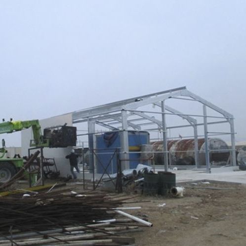 Halle / galvanisiertem Stahl - SIEMENS LOGISTICAL STORAGE UNIT AND OFFICE BUILDING - APEC Smart Steel Structures