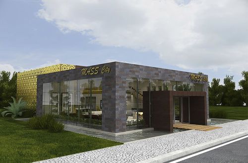 Fertigbau-Gebäude - MASS CITY SALES OFFICE - APEC Smart Steel Structures - Stahl / Stahlrahmen / für Einzelhandel