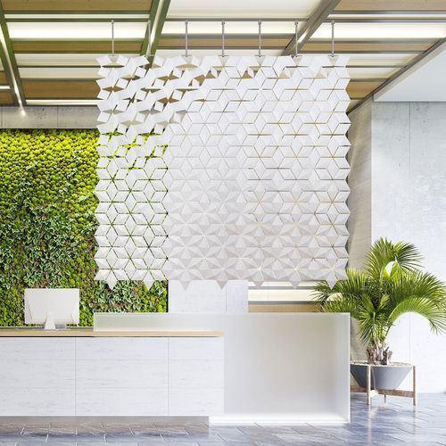Aluminium-Raumteiler - FACET  - Bloomming - Edelstahl / PC ABS / für Hotels
