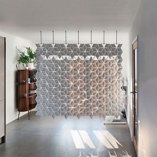 Hängende Trennwand - FACET  - Bloomming - Aluminium / Edelstahl / für Privatgebrauch