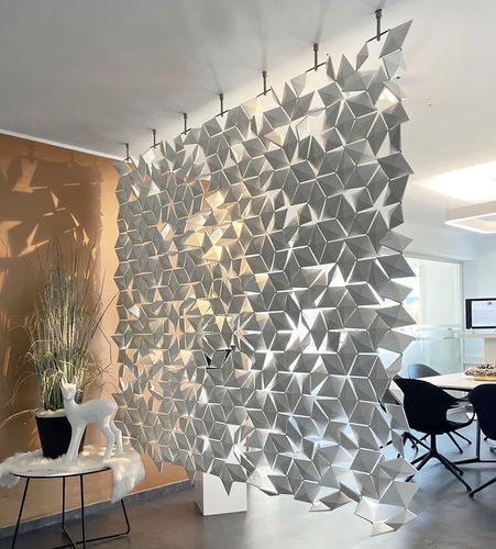 Aluminium-Raumteiler - FACET  - Bloomming - Stahl / für Arbeitsbereich / weiß