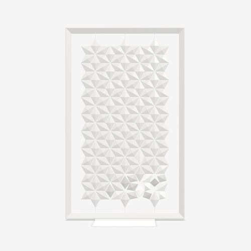 Aluminium-Raumteiler - Facet 136 x 220 - Bloomming - Edelstahl / PC ABS / für Gewerbegebrauch