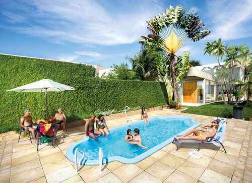 Schwimmbecken für Außenbereich - ROMA - BELLAGIO GROUP - erdverlegt / Glasfaser