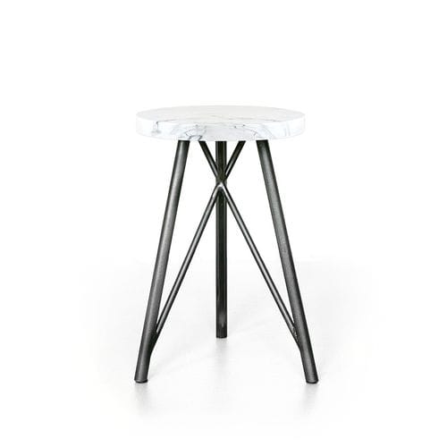 Moderner Hocker - NUTSANDWOODS - Marmor / Gestell aus Stahl / mit 3 Beinen