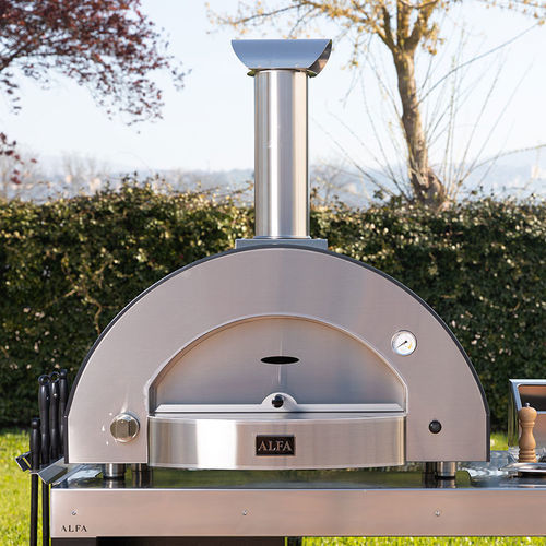 Pizzaofen für Privatgebrauch - CLASSICO 4 Pizze - Alfa Forni - Gas / Holz / freistehend