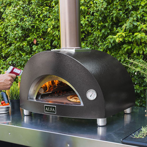 Pizzaofen für Privatgebrauch - MODERNO 1 Pizza - Alfa Forni - Holz / Gas / freistehend