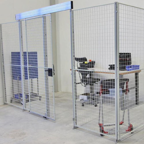 Abnehmbare Trennwand - SEPARA - AMGE industrie - modular / Aluminium / Drahtgeflecht
