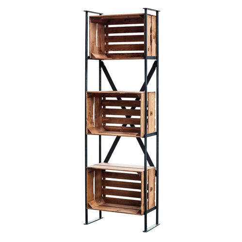 Modernes Regal - 3 CRATES - NOODLES NOODLES & NOODLES CORP. - Holz / Stahl