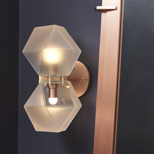 Moderne Wandleuchte - WELLES DOUBLE SCONCE - Gabriel Scott - für den Innenraum / Metall / LED