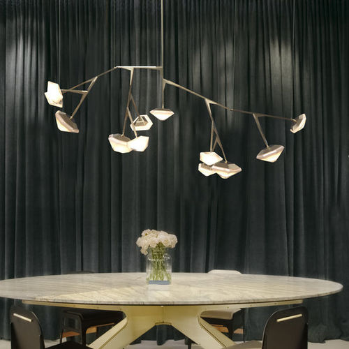 Kronleuchter / originelles Design - MYRIAD LONG - Gabriel Scott - geblasenes Glas / Metall / Alabaster