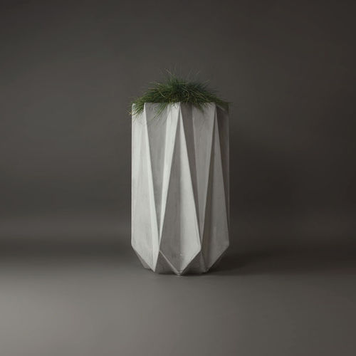 Faserbeton-Pflanzkübel - Kronen 90 Grey - Adam Christopher Design - modern / für öffentliche Bereiche / für den Innenraum