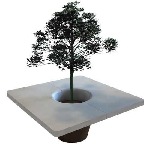 Moderner Tisch - POT - COMPAGNIE - MDF / quadratisch / mit Blumenkasten