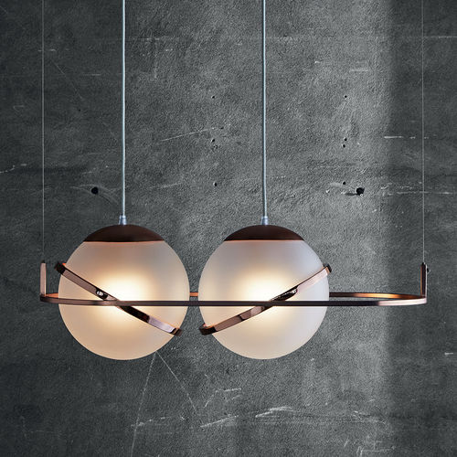 Hängelampe - DECÒ - MINGARDO - polierter Kupfer / geblasenes Glas / modern