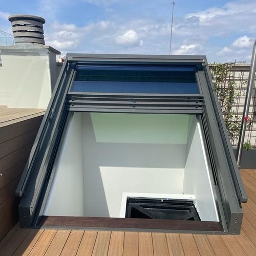 Luke / am Dach - AIRCLOS Aluminium Systems - rechteckig / Glas / mit Wärmedämmung