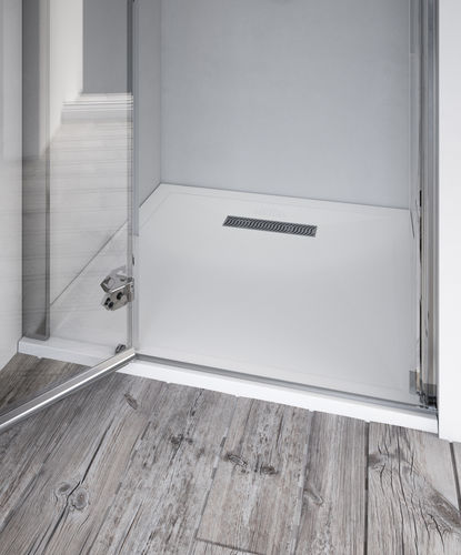 Quadratische Duschwanne - 1189204 - Aqualux Bathroom Design - zum Aufstellen / extraflach / Mineralguss