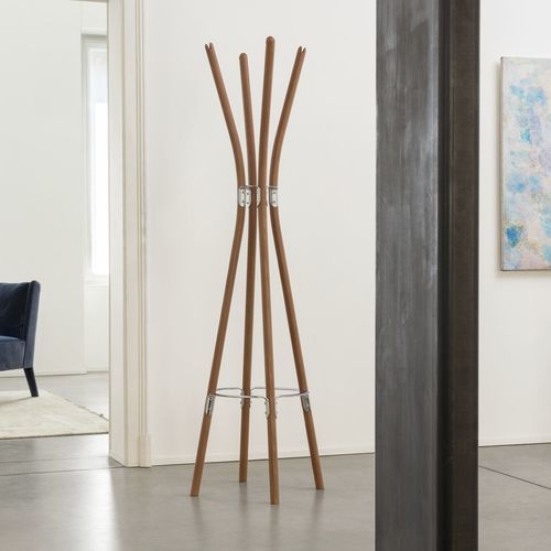 Bodenstehender Garderobenständer - Poêle Collection - ALESSI S.P.A. - modern / Metall / Holz