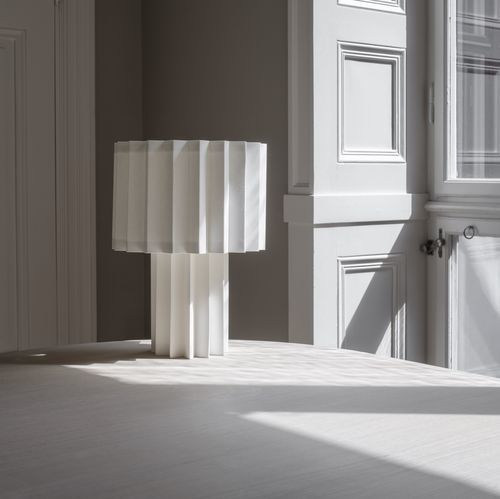Tischlampe - Plissé  - ORSJO - Stoff / modern / mit Kabel