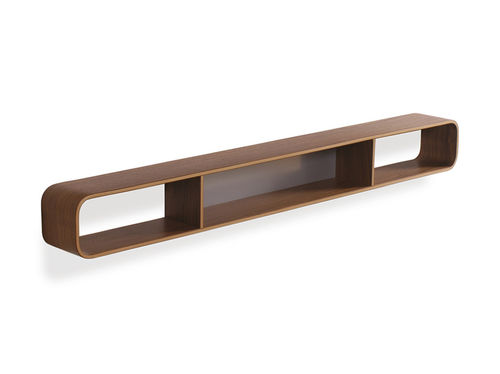 Wandmontiertes Regal - LOOP  - Isokon Plus - modern / Eiche / Nussbaum