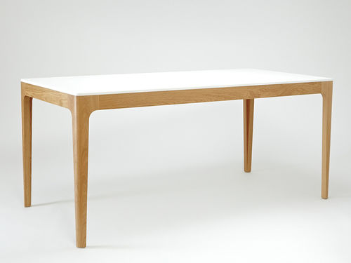Moderner Esstisch - HOME  - Isokon Plus - Corian® / Eiche / lackiertes Holz