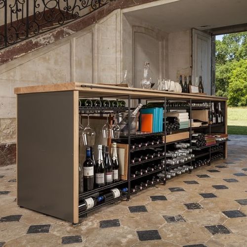 Bartheke - LARGE - L’Atelier du Vin - Buche / Metall / originelles Design
