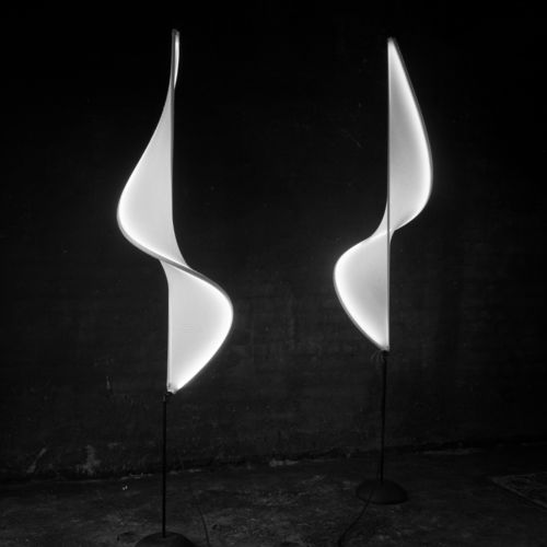 Stehleuchte - LLLL.08 - llll - Aluminium / Stoff / originelles Design