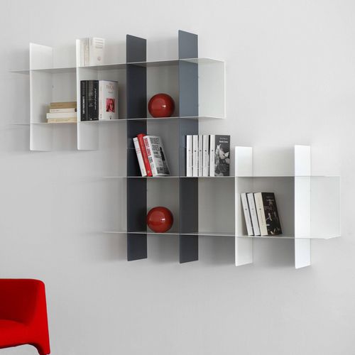 Modul-Bücherregal - INNESTO - MEME DESIGN - wandmontiert / modern / für Gewerbegebrauch