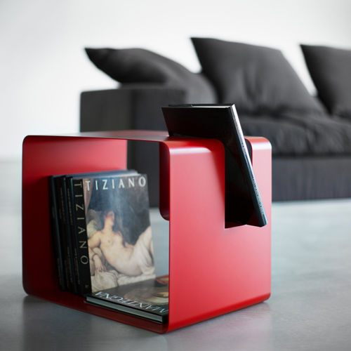 Moderner Couchtisch - LIBRIS - MEME DESIGN - Metall / Gestell aus Metall / rechteckig