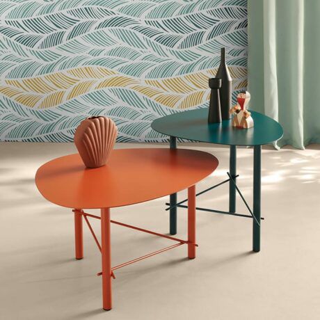 Moderner Couchtisch - Cookie - MEME DESIGN - Stahl / Gestell aus Stahl / oval