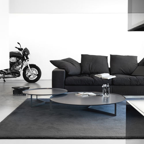 Moderner Couchtisch - MEME DESIGN - Stahl / Gestell aus Stahl / rund
