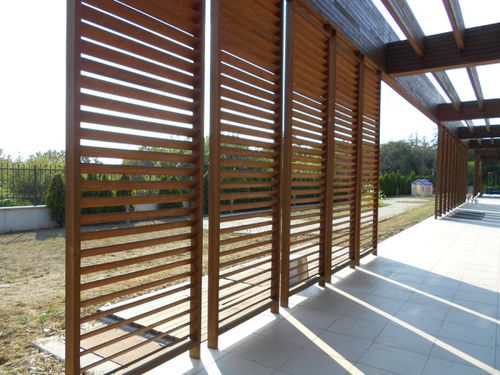 Holz-Sonnenschutzlamelle - NOVATHERMOWOOD SUNBLIND - novawood - für Fassaden