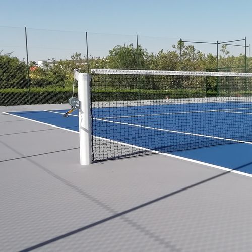 Stationärer Tennispfosten - D.11 series - LAUSIN Y VICENTE S.L. - mit Rädern / Aluminium / Stahl