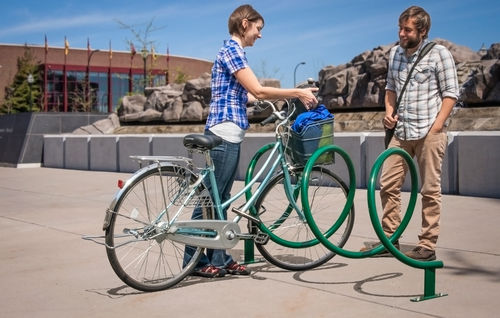Bodenstehender Fahrradständer - HELIX - Dero - für öffentliche Bereiche / Stahl / galvanisiertem Stahl