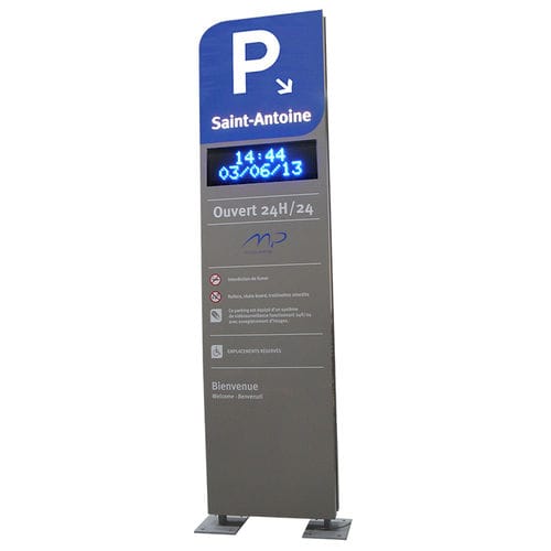 Stele zur Beschilderung - TTS - LED / digital / beleuchtet