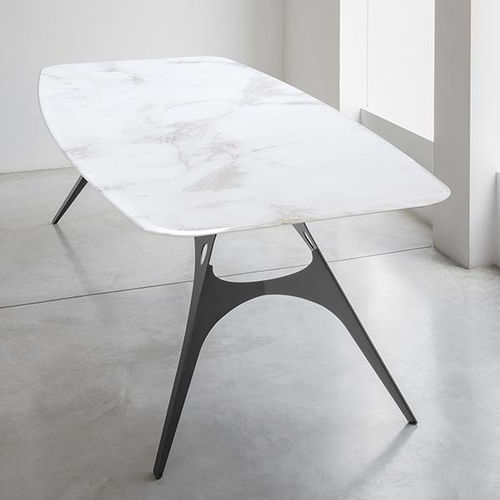 Moderner Tisch - EIFFEL - pezzani home collection - Glas / Marmor / Gestell aus Stahlblech