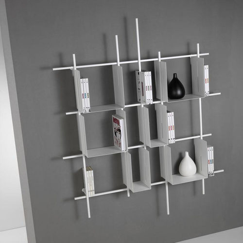 Modul-Bücherregal - LIBRA  - pezzani home collection - wandmontiert / modern / Stahl